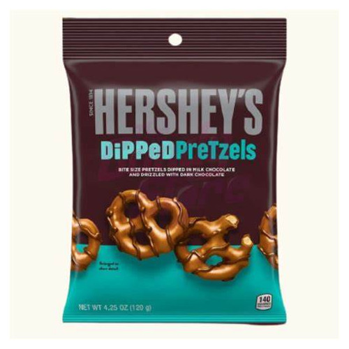 Americatessen Hershey's Milk Choc dipped pretzels
